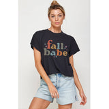 Fall Babe Vintage Graphic Crop Top