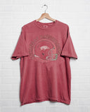 Arkansas Razorbacks Helmet Circle Cardinal Cc Tee