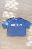 River Days Cropped Mineral Graphic Top