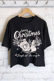 Merry Christmas Santa Graphic Long Crop Top