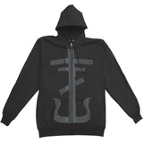 Cross Zippered Hooded Sweatshirt Style001