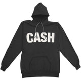 Distressed White Logo Hooded Sweatshirt
