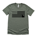 American Flag Idaho State Graphic Tee 149