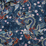 Hawaiian Shirt For Men Dragon Shirt Floral Rhythm Print Shirt Camp Collar 100% Cotton Dragon's Floral Rhythm