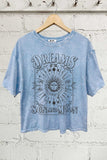 Dream of the Sun and Moon Graphic Mineral Washed Crop Top