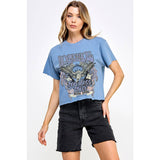 Rock and Roll Vintage Graphic Crop Top