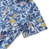 Men's Hawaiian Shirt Short Sleeve Button-down 100% Cotton Blue Aloha Blue Majesty by Morris