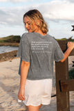 Be Kind Cropped Mineral Graphic Top