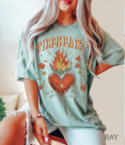 Vintage Fire-Heart Throne of Glass Sjm Quotes Tee Shirt