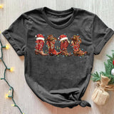 Western Christmas Cowboy Boots Cowgirl Boots Shirt