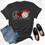 Plaid Leopard Peace Love Santa
