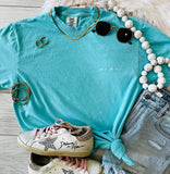Chalky Mint Dainty Mama Embroidered Tee