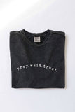 Pray Wait Trust Mineral Washed Graphic Top