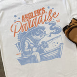 ANGLER'S PARADISE HEAVYWEIGHT WHITE TSHIRT