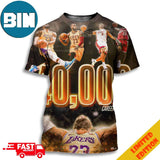 40000 Career Points For The King LeBron James Los Angeles Lakers NBA 3D T-Shirts