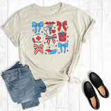 4th of July Coquette Nurse Graphic Tee