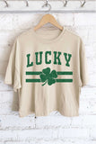 Lucky Clover Graphic Long Crop Top