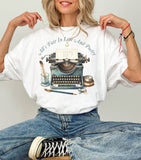 Poetic Musings All's Fair in Love and Poetry Typewriter Tee
