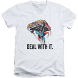 Deal With It Adult V-Neck Slim Fit T-shirt