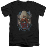 Back Off Adult V-Neck Slim Fit T-shirt