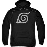 Distressed Leaves Symbol Adult 25% Poly Hooded Sweatshirt