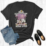 Western Sitting Here Wishing On A Neon Star Graphic Tee