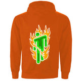 Airbrush Flames Blohsh (Back Print) Hooded Sweatshirt Style001