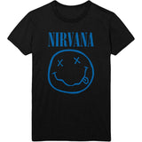 Blue Smile Face Logo Slim Fit T-shirt