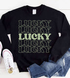 Lucky x5 - St. Patrick's Day Luck Cute Fun Irish Sweatshirt