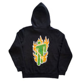 Airbrush Flames Blohsh (Back Print) Hooded Sweatshirt Style003