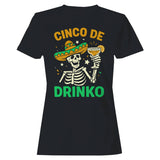 Cinco De Drinko Skeleton Art Women's T-Shirt