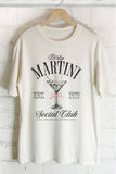 Coquette Ribbon Martini Social Club Oversize Graphic Tshirts