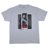 3 Strips Photo on Platinum Gray Tee T-shirt