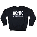 Back In Black Crew Neck Fleece Sweatshirt