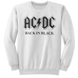 Back In Black White Sweatshirt