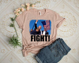 Trump Fight Shirt - Support Trump 2024 Election 'never Surre