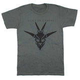 Black On Grey The Devil Put Dinosaurs Here T-shirt