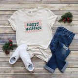 Happy Holidays Tee | Christmas | Sizes XS-2XL