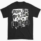 Black & White Band Photo & Newspaper Ransom Logo T-shirt