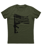 AR15 American Flag Patriotic T-shirt (DT)