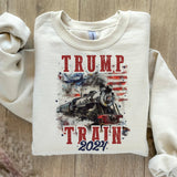 Trump Train 2024 Sweatshirt - American 4th of July Apparel