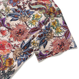 Red Floral Button-down Hawaiian Shirt Men's 100% Cotton Short Sleeve Aloha Shirt Fiery Floral Delight