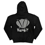 Checker Logo Zippered Hooded Sweatshirt
