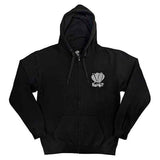 Checker Logo Zippered Hooded Sweatshirt