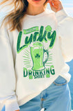 This Is My Lucky Drinking Shirt Graphic Brushed Sweatshirts