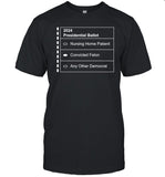 David J Harris Jr Wearing 2024 Presidential Ballot Tee Shirt