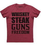 Whiskey Steak Guns Freedom T-Shirt (O) Style001