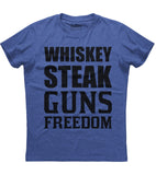 Whiskey Steak Guns Freedom T-Shirt (O) Style001