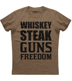 Whiskey Steak Guns Freedom T-Shirt (O) Style001