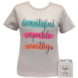Lulu Mac-Beautiful Capable Worthy-Heather Cool Grey SS-LM49
